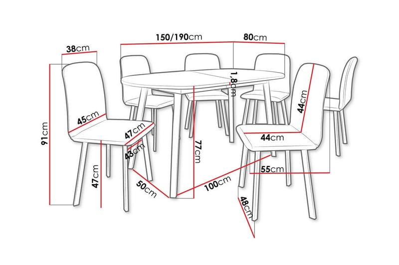 Narberth Matgrupp - Möbler - Matplats - Matgrupp & matbord med stolar