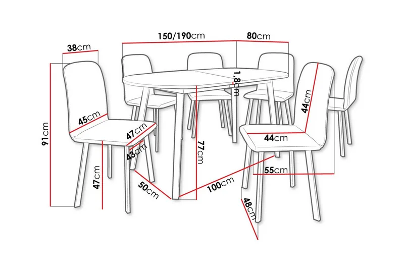Narberth Matgrupp - Möbler - Matplats - Matgrupp & matbord med stolar