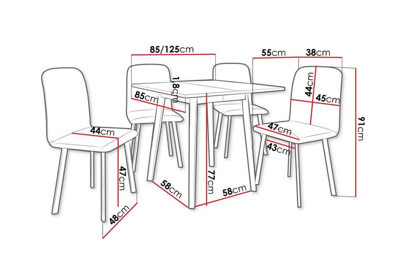 Narberth Matgrupp - Möbler - Matplats - Matgrupp & matbord med stolar