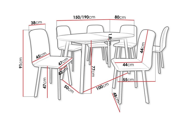 Narberth Matgrupp - Möbler - Matplats - Matgrupp & matbord med stolar