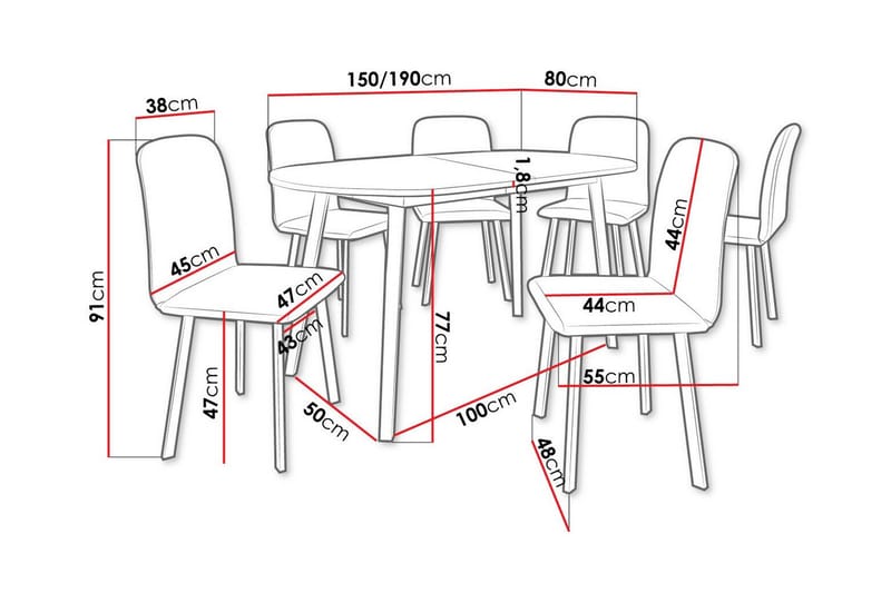 Narberth Matgrupp - Möbler - Matplats - Matgrupp & matbord med stolar