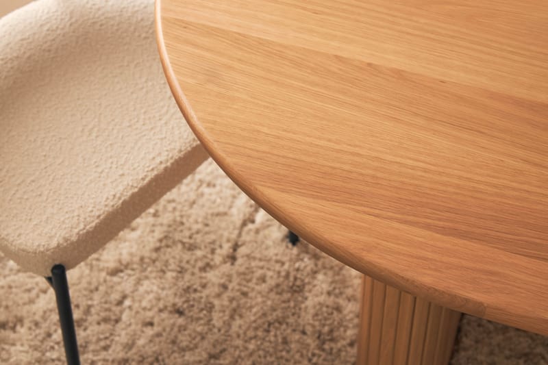 Noira Matbord 220 cm Ek med 6st Gemmiano Matstol - Möbler - Matplats - Matgrupp & matbord med stolar