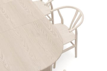 Noira Matgrupp förlängningsbart 160-220 cm Vitlaserad med 6 Dastoori Matstolar - Vitlaserad - Möbler - Matplats - Matgrupp & matbord med stolar