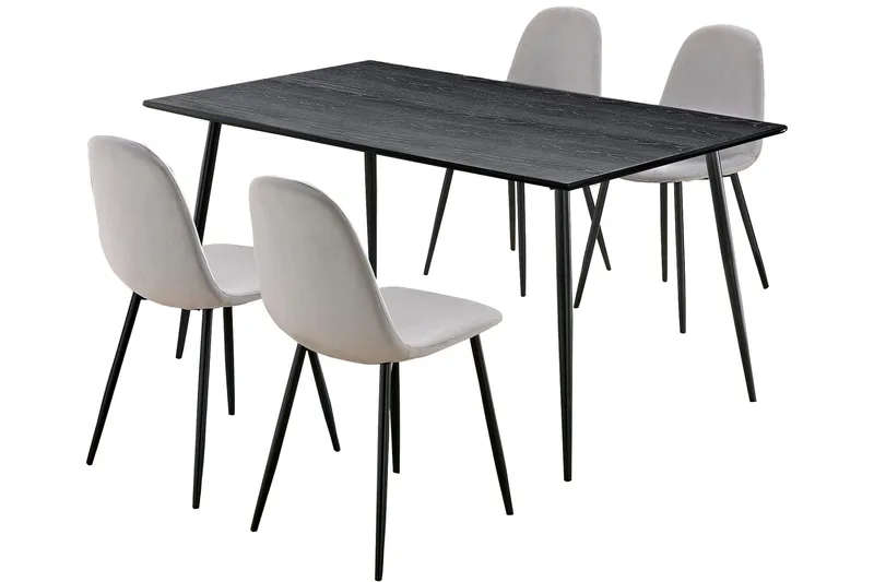 Oktoos Matgrupp 160 cm, Grå/Svart