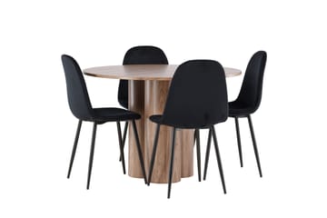 Olivia Matgrupp 110 cm Rund med 4 Polar stolar - Möbler - Matplats - Matgrupp & matbord med stolar