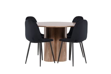 Olivia Matgrupp 110 cm Rund med 4 Polar stolar - Möbler - Matplats - Matgrupp & matbord med stolar