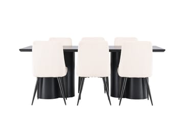Olivia Matgrupp 210 cm Rektangulär med 6 Leone stolar - Möbler - Matplats - Matgrupp & matbord med stolar
