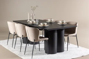 Olivia Matgrupp 210 cm Rektangulär med 6 Modesto stolar - Möbler - Matplats - Matgrupp & matbord med stolar