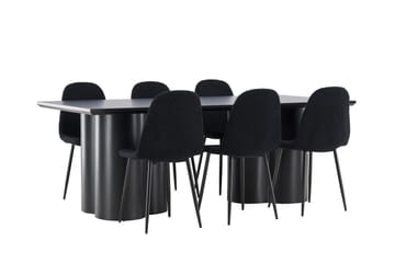 Olivia Matgrupp 210 cm Rektangulär med 6 Polar stolar - Möbler - Matplats - Matgrupp & matbord med stolar
