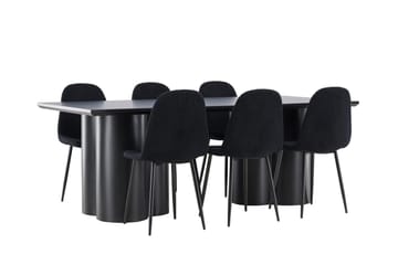 Olivia Matgrupp 210 cm Rektangulär med 6 Polar stolar - Möbler - Matplats - Matgrupp & matbord med stolar