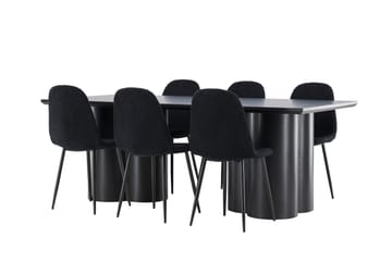 Olivia Matgrupp 210 cm Rektangulär med 6 Polar stolar - Möbler - Matplats - Matgrupp & matbord med stolar