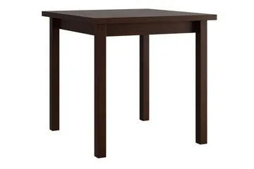 Patrickswell Kvadratisk Matgrupp 80x80 cm – Matbord med 4 Matstolar med Klädd Rygg i Trä - Mörkbrun|Grå - Möbler - Matplats - Matgrupp & matbord med stolar