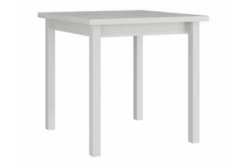 Patrickswell Kvadratisk Matgrupp 80x80 cm – Matbord med 4 Matstolar med Klädd Rygg i Trä - Vit|Brun - Möbler - Matplats - Matgrupp & matbord med stolar