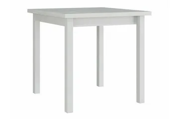 Patrickswell Kvadratisk Matgrupp 80x80 cm – Matbord med 4 Matstolar med Klädd Rygg i Trä - Vit|Olivgrön - Möbler - Matplats - Matgrupp & matbord med stolar