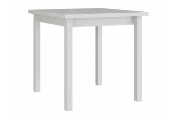 Patrickswell Kvadratisk Matgrupp 80x80 cm – Matbord med 4 Matstolar med Klädd Rygg i Trä - Vit|Svart - Möbler - Matplats - Matgrupp & matbord med stolar