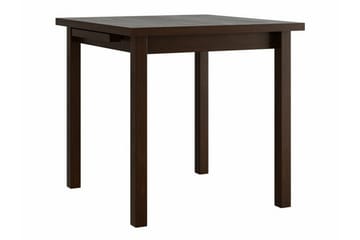 Patrickswell Kvadratisk Utdragbar Matgrupp 80–110 cm – Matbord med 4 Matstolar med Hög Spjälrygg i Trä - Mörkbrun|Beige - Möbler - Matplats - Matgrupp & matbord med stolar