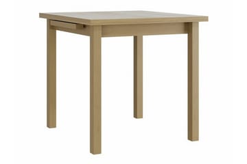 Patrickswell Kvadratisk Utdragbar Matgrupp 80–110 cm – Matbord med 4 Matstolar med Hög Spjälrygg i Trä - Natur|Beige - Möbler - Matplats - Matgrupp & matbord med stolar