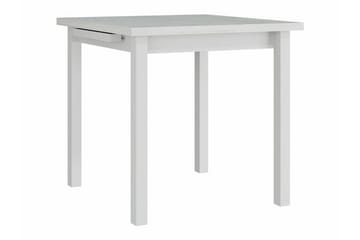 Patrickswell Kvadratisk Utdragbar Matgrupp 80–110 cm – Matbord med 4 Matstolar med Hög Spjälrygg i Trä - Vit|Beige - Möbler - Matplats - Matgrupp & matbord med stolar