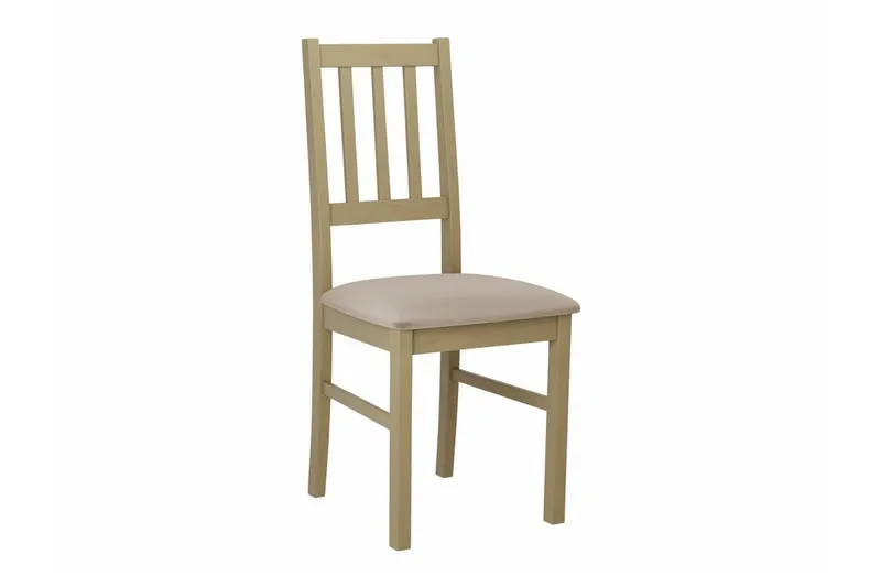 Patrickswell Kvadratisk Utdragbar Matgrupp 80–110 cm – Matbord med 4 Matstolar med Spjälrygg i Trä - Natur|Beige - Möbler - Matplats - Matgrupp & matbord med stolar