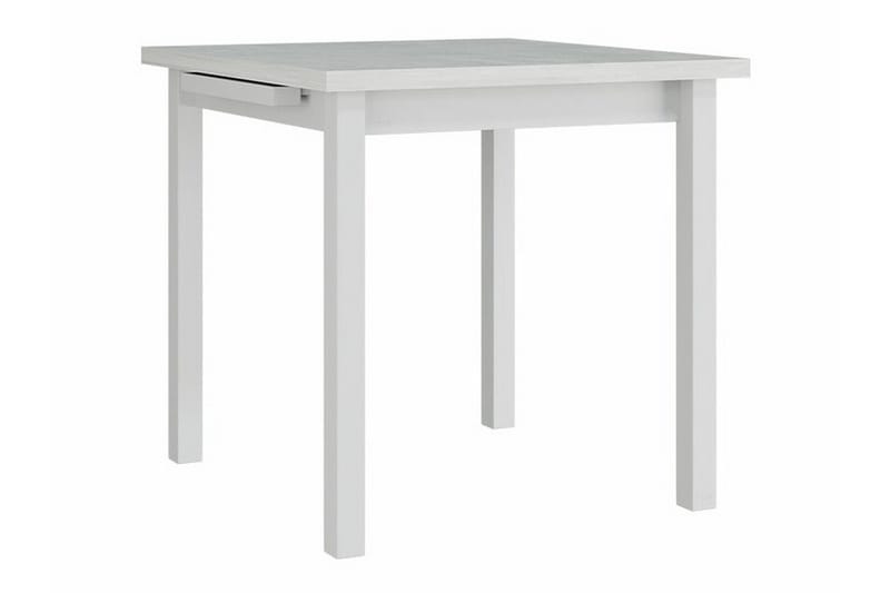 Patrickswell Kvadratisk Utdragbar Matgrupp 80–110 cm – Matbord med 4 Matstolar med Spjälrygg i Trä - Vit|Beige - Möbler - Matplats - Matgrupp & matbord med stolar