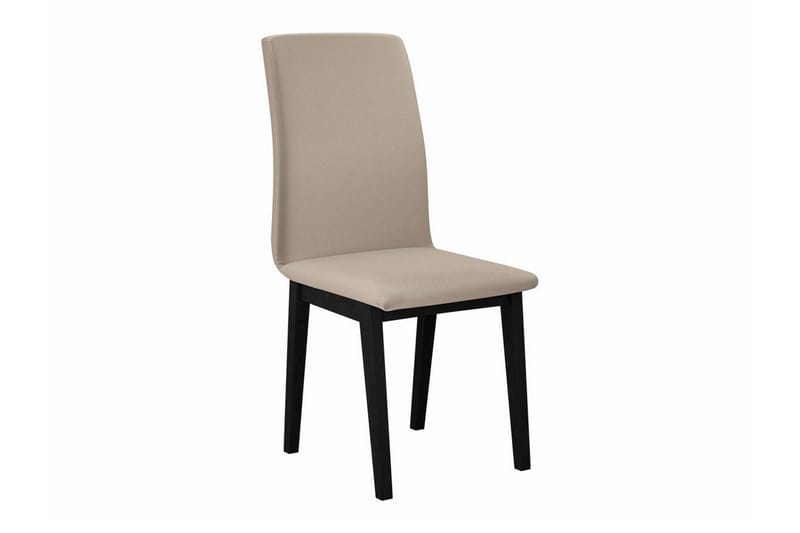 Patrickswell Rektangulär Utdragbar Matgrupp 140–180 cm – Matbord med Ekutseende och 6 Klädda Matstolar med Raka Ben - Svart|Beige|Brun - Möbler - Matplats - Matgrupp & matbord med stolar