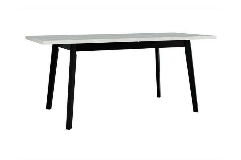 Patrickswell Rektangulär Utdragbar Matgrupp 140–180 cm – Matbord med Ekutseende och 6 Klädda Matstolar med Raka Ben - Svart|Brun|Natur - Möbler - Matplats - Matgrupp & matbord med stolar