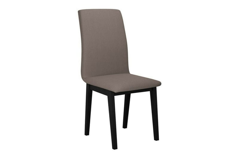 Patrickswell Rektangulär Utdragbar Matgrupp 140–180 cm – Matbord med Ekutseende och 6 Klädda Matstolar med Raka Ben - Svart|Gråbrun|Natur - Möbler - Matplats - Matgrupp & matbord med stolar