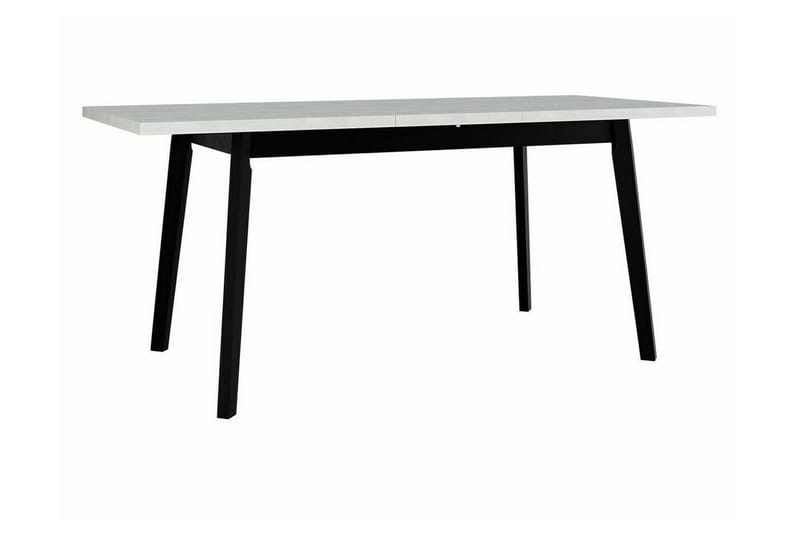 Patrickswell Rektangulär Utdragbar Matgrupp 140–180 cm – Matbord med Ekutseende och 6 Klädda Matstolar med Raka Ben - Svart|Ljusgrå|Brun - Möbler - Matplats - Matgrupp & matbord med stolar
