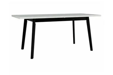 Patrickswell Rektangulär Utdragbar Matgrupp 140–180 cm – Matbord med Ekutseende och 6 Klädda Matstolar med Raka Ben - Svart|Mörkbrun|Brun - Möbler - Matplats - Matgrupp & matbord med stolar