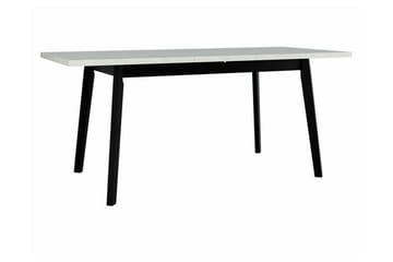 Patrickswell Rektangulär Utdragbar Matgrupp 140–180 cm – Matbord med Ekutseende och 6 Klädda Matstolar med Raka Ben - Vit|Olivgrön|Brun - Möbler - Matplats - Matgrupp & matbord med stolar