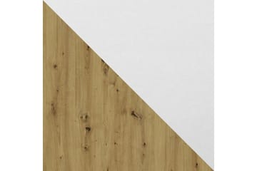 Patrickswell Rektangulär Utdragbar Matgrupp 140–180 cm – Matbord med Ekutseende och 6 Klädda Matstolar med Raka Ben - Vit|Olivgrön|Natur - Möbler - Matplats - Matgrupp & matbord med stolar
