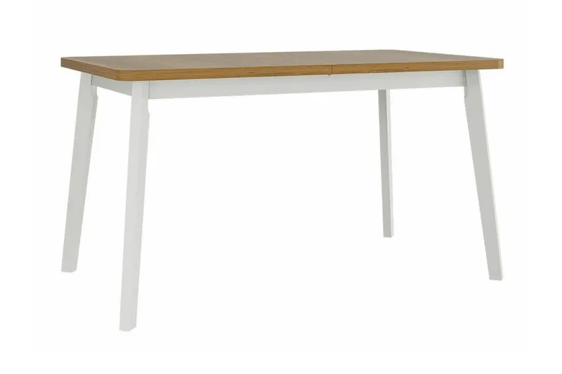 Patrickswell Rektangulär Utdragbar Matgrupp 140–180 cm – Matbord med Ekutseende och 6 Klädda Matstolar med Vinklade Ben - Vit|Beige|Brun - Möbler - Matplats - Matgrupp & matbord med stolar