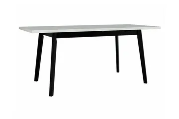 Patrickswell Rektangulär Utdragbar Matgrupp 140–180 cm – Matbord med Ekutseende och 6 Matstolar med Kryssrygg i Trä - Svart|Olivgrön|Natur - Möbler - Matplats - Matgrupp & matbord med stolar