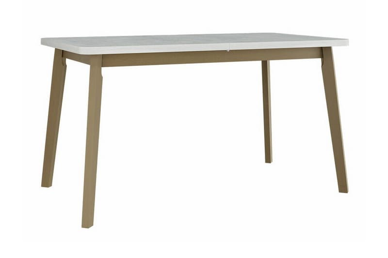 Patrickswell Rektangulär Utdragbar Matgrupp 140–180 cm – Matbord med Vit Skiva och 6 Klädda Matstolar med Vinklade Ben - Natur|Beige - Möbler - Matplats - Matgrupp & matbord med stolar