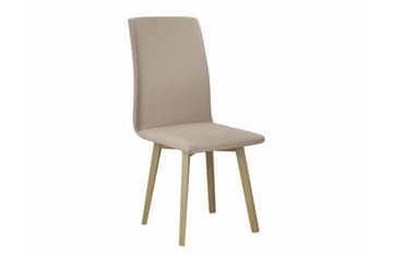 Patrickswell Rektangulär Utdragbar Matgrupp 140–180 cm – Matbord med Vit Skiva och 6 Klädda Matstolar med Vinklade Ben - Natur|Beige - Möbler - Matplats - Matgrupp & matbord med stolar