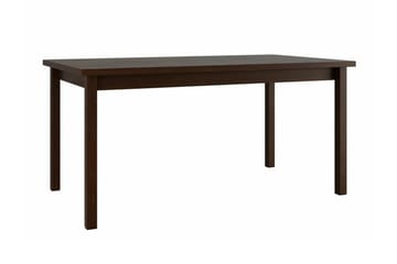 Patrickswell Rektangulär Utdragbar Matgrupp 160–200 cm – Matbord med 6 Matstolar med Klädd Rygg i Trä - Mörkbrun|Beige - Möbler - Matplats - Matgrupp & matbord med stolar