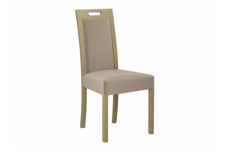 Patrickswell Rektangulär Utdragbar Matgrupp 160–200 cm – Matbord med 6 Matstolar med Klädd Rygg i Trä - Natur|Beige - Möbler - Matplats - Matgrupp & matbord med stolar