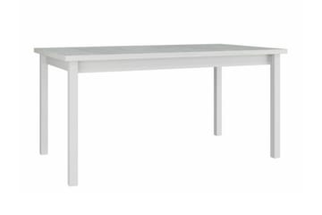Patrickswell Rektangulär Utdragbar Matgrupp 160–200 cm – Matbord med 6 Matstolar med Klädd Rygg i Trä - Vit|Beige - Möbler - Matplats - Matgrupp & matbord med stolar