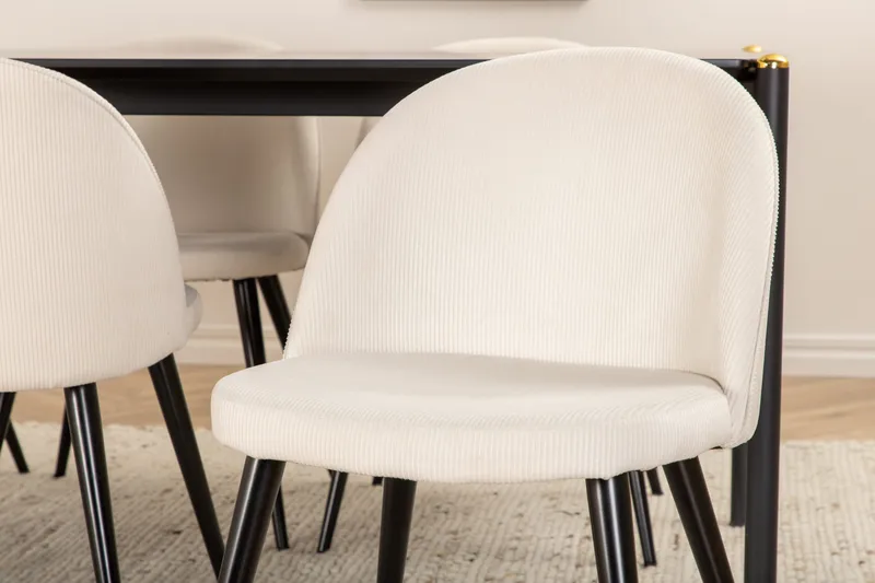 Pelle matbord med 6st Velvet matstol - Möbler - Matplats - Matgrupp & matbord med stolar