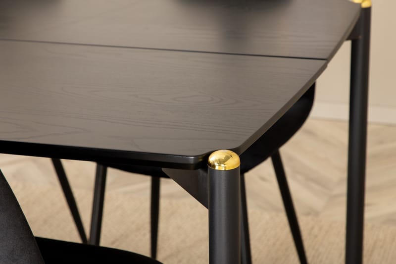 Pelle Matgrupp 190 cm inkl 6 Pontus Stolar - Svart - Möbler - Matplats - Matgrupp & matbord med stolar