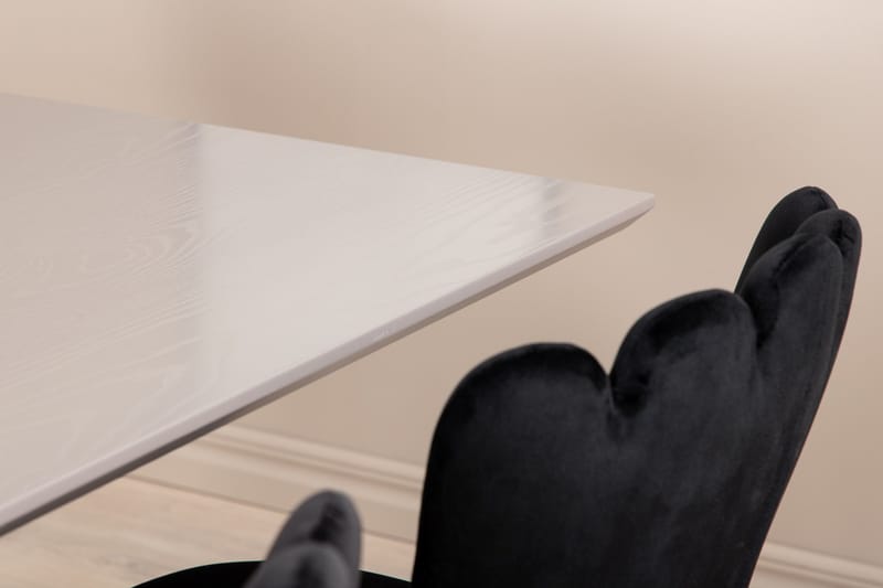 Penny Matgrupp 190 cm inkl 6 Limhamn Sammetsstolar - Grå/Svart - Möbler - Matplats - Matgrupp & matbord med stolar