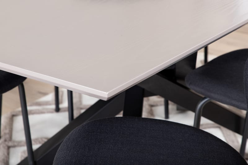 Penny Matgrupp 190 cm inkl 6 Moncoll Stolar - Grå/Svart - Möbler - Matplats - Matgrupp & matbord med stolar