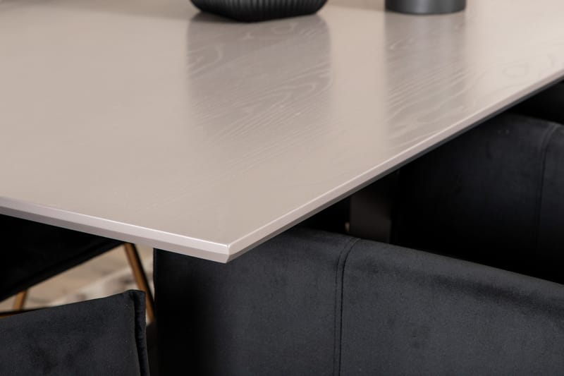 Penny Matgrupp 190 cm inkl 6 Pipi Stolar - Grå/Svart/Koppar - Möbler - Matplats - Matgrupp & matbord med stolar