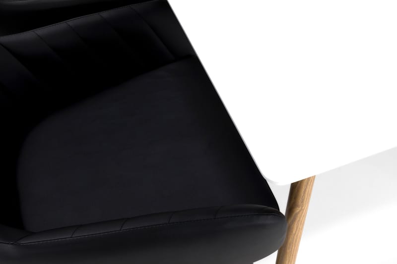 PESO Matbord + 4 CASPIAN Stol Svart/Vit - Möbler - Matplats - Matgrupp & matbord med stolar