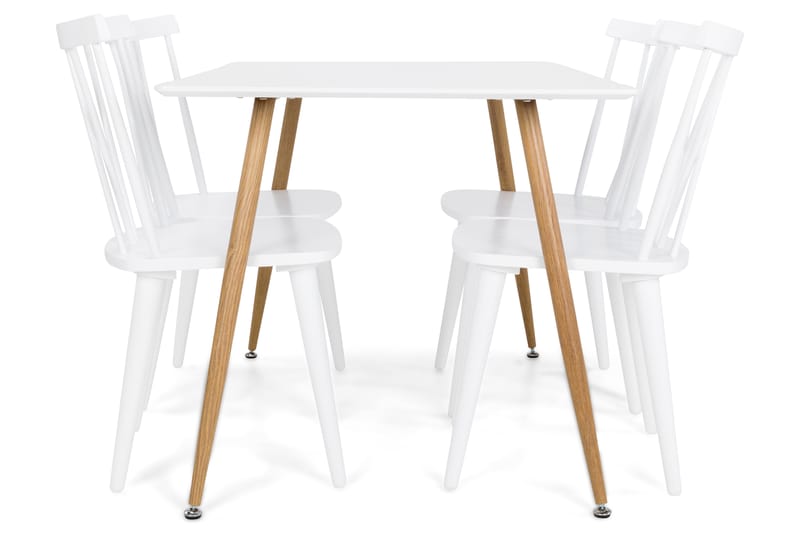 PESO Matbord + 4 COMO Stol Vit - Möbler - Matplats - Matgrupp & matbord med stolar