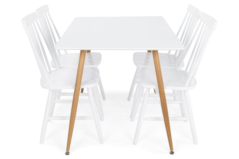 PESO Matbord + 4 LANT Stol Vit - Möbler - Matplats - Matgrupp & matbord med stolar