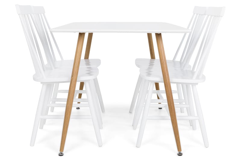 PESO Matbord + 4 LANT Stol Vit - Matgrupp & matbord med stolar