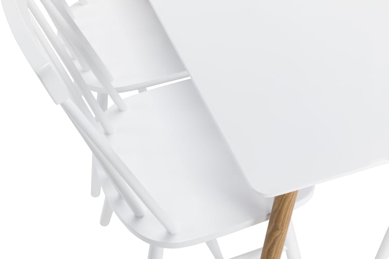 PESO Matbord + 4 LANT Stol Vit - Matgrupp & matbord med stolar
