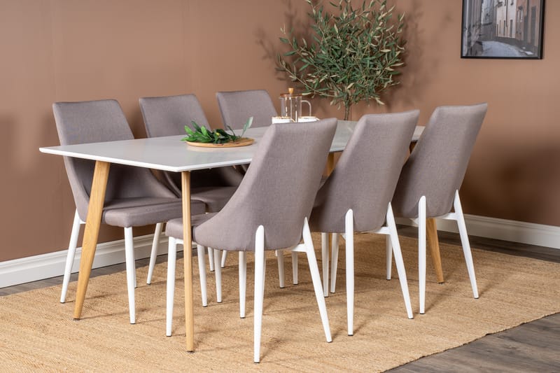 PESO Matgrupp 180 cm med 6 JEMPE Köksstolar - Möbler - Matplats - Matgrupp & matbord med stolar