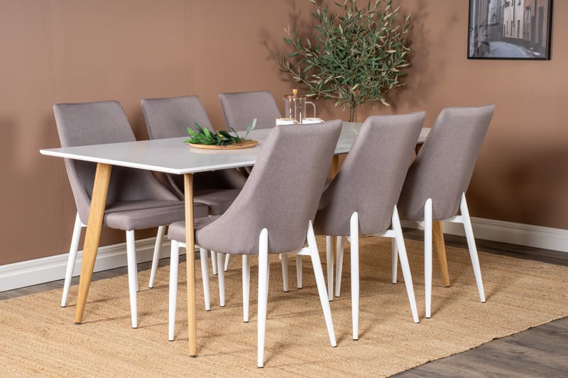 PESO Matgrupp 180 cm med 6 JEMPE Köksstolar - Matgrupp & matbord med stolar